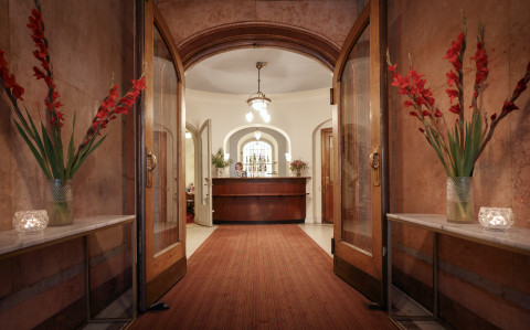 Entrance Front desk Hotel Esplanade Strandvagen Stockholm